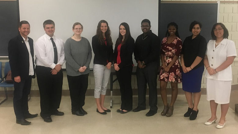 Students pose after Marketing Competition at Penn State Shenango