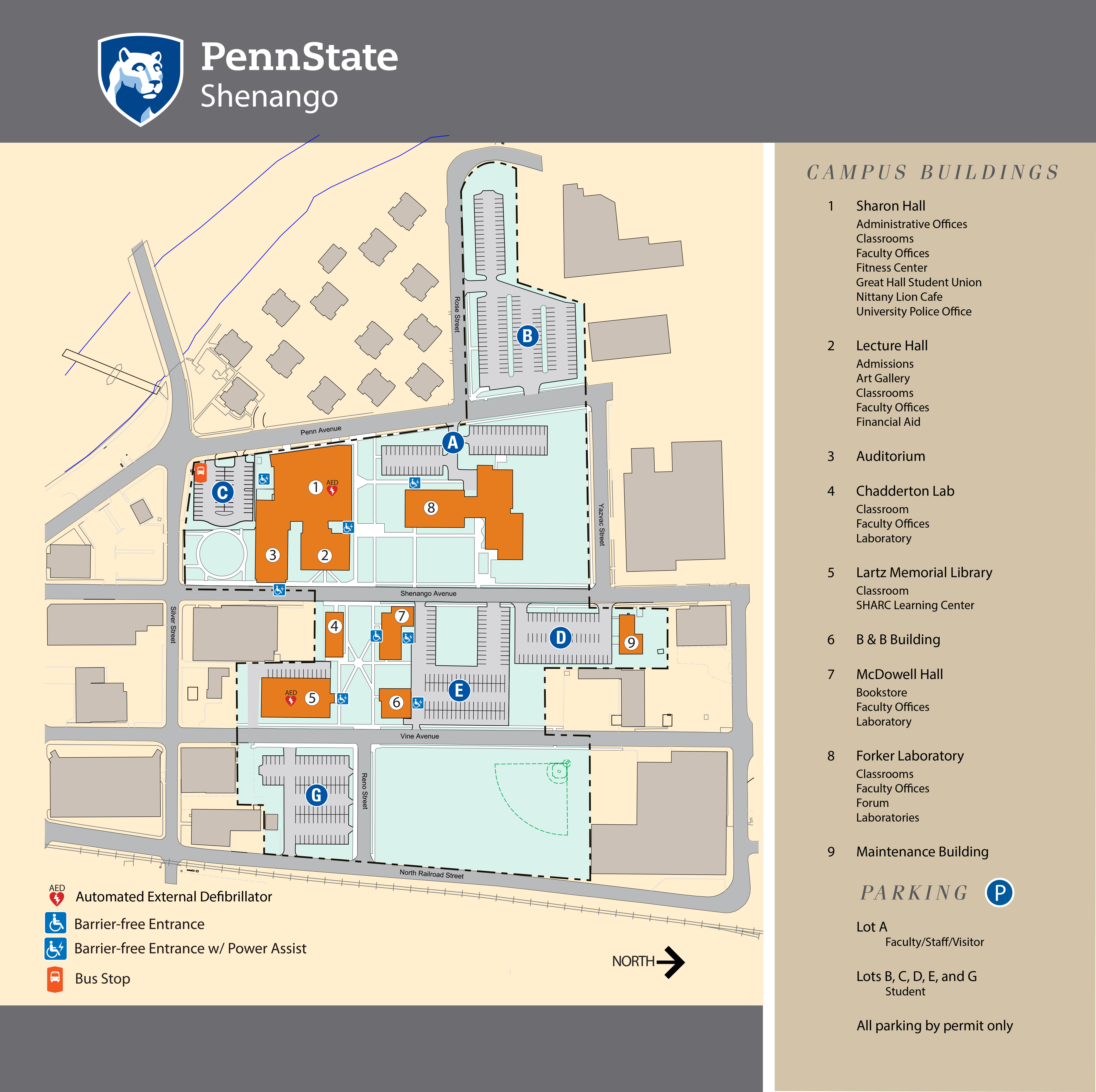Penn State Campus Map - United States Map