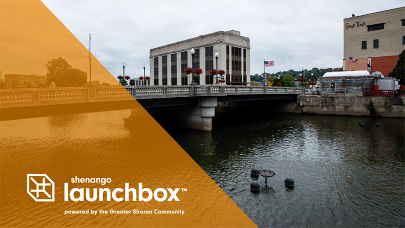 City of Sharon with LaunchBox logo overlay
