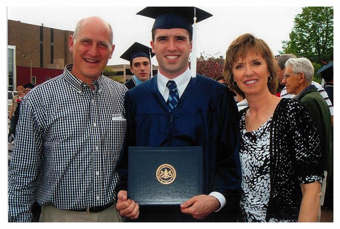 Kip Sizer, Carl Sizer, and Candy Sizer at Penn State Behrend graduation in 2011.