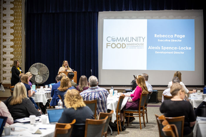 Rebecca Page (Executive Director) and Alexis Spence-Locke (Development Director) present on Community Food Warehouse’s efforts in the community