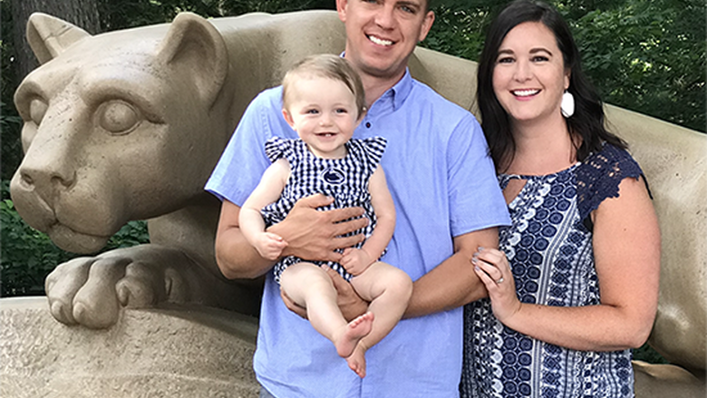 Allison Engstrom '09 with family.