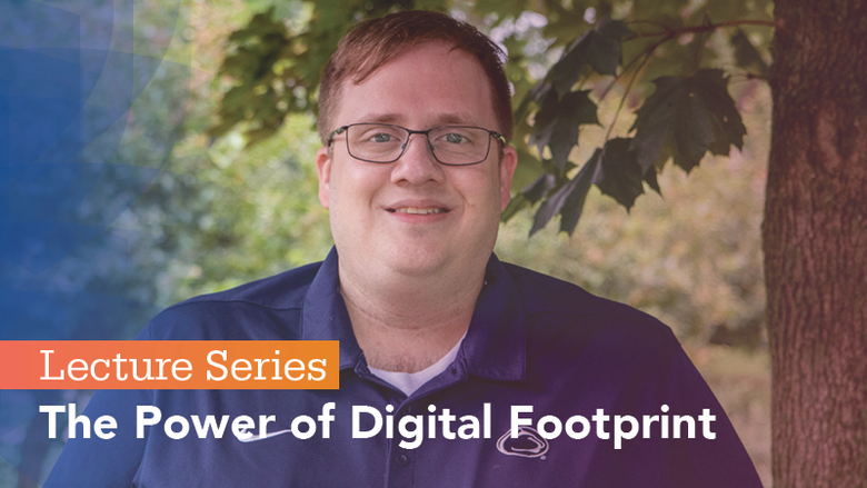 Matthew DeMaria presenting "The Power of Digital Footprint" at Lecture Series