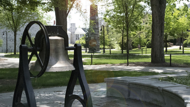 Old Main Bell Looking Toward The Mall