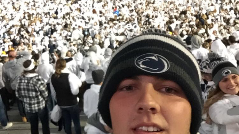 Riley Atterholt at Penn State white out game.
