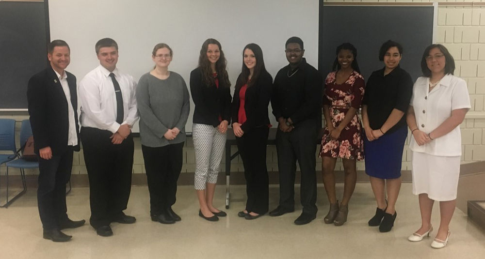 Students pose after Marketing Competition at Penn State Shenango