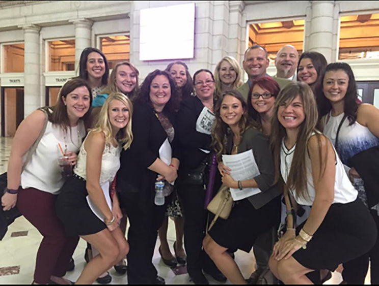 Shenango campus students pose at Hill Day in Washington, D.C.